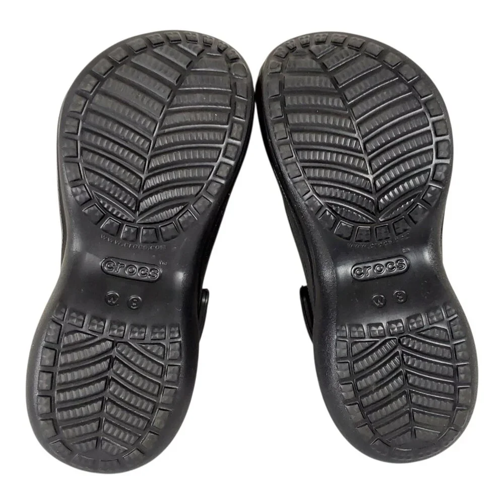 NWOT Crocs Women's Classic Bae Clogs Chunky Black Platform Slingback Shoes - 8 - Picture 9 of 10